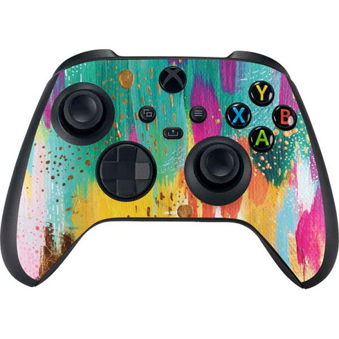Turquoise Brush Stroke by Etta Vee XBox Series X Digital Edition Bundle Skin
