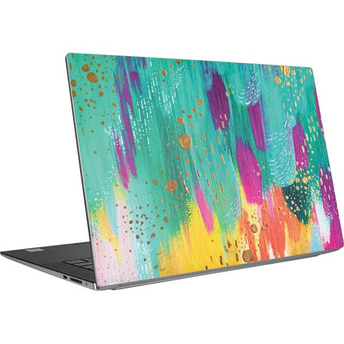 Turquoise Brush Stroke by Etta Vee Dell XPS Skin