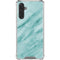 Turquoise Marble Galaxy A17 Clear Case