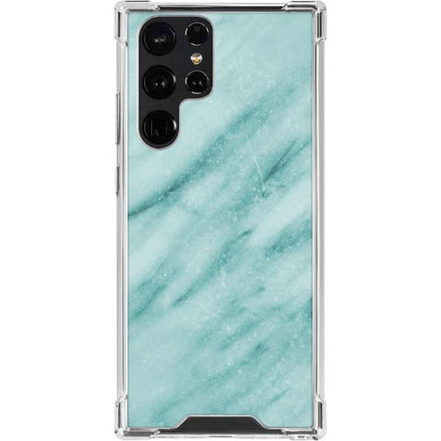 Turquoise Marble Galaxy S23 Ultra Clear Case