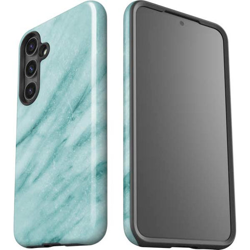 Turquoise Marble Galaxy S25 Impact Case