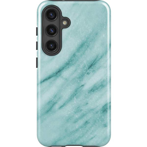 Turquoise Marble Galaxy S25 Plus Impact Case