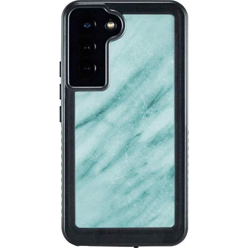 Turquoise Marble Galaxy S24 Plus Waterproof Case