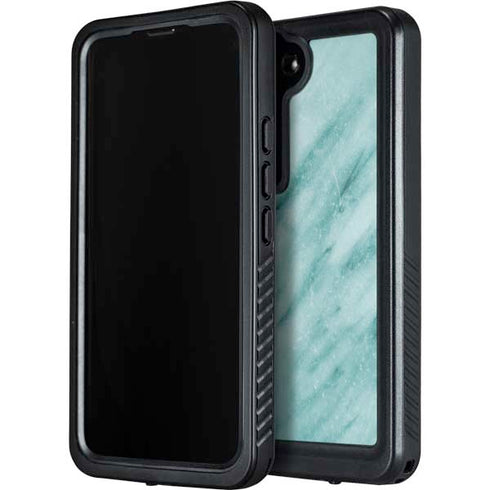 Turquoise Marble Galaxy S24 Waterproof Case