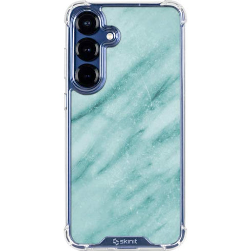 Turquoise Marble Galaxy S25 Clear Case