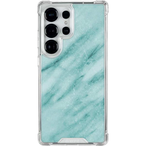 Turquoise Marble Galaxy S25 Ultra Clear Case
