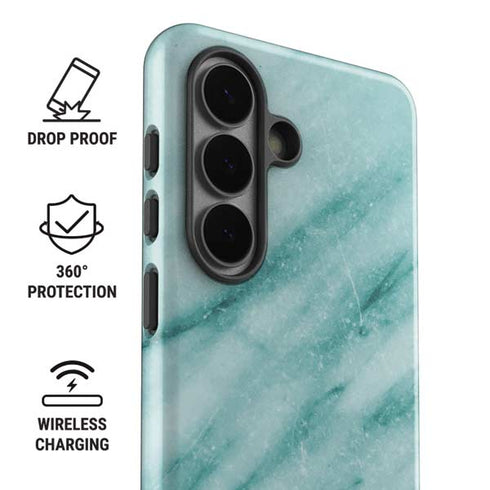 Turquoise Marble Galaxy S26 Impact Case