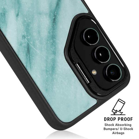 Turquoise Marble Galaxy S26 Kickstand Case