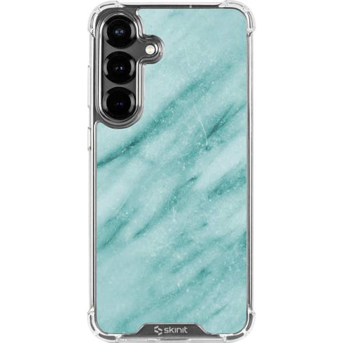 Turquoise Marble Galaxy S26 Plus Clear Case