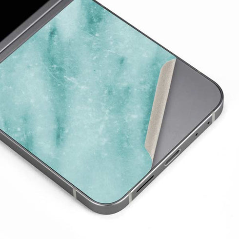 Turquoise Marble Galaxy Z Flip6 Skin