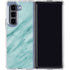 Turquoise Marble Galaxy Z Fold5 5G Clear Case