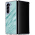 Turquoise Marble Galaxy Z Fold5 5G Clear Case
