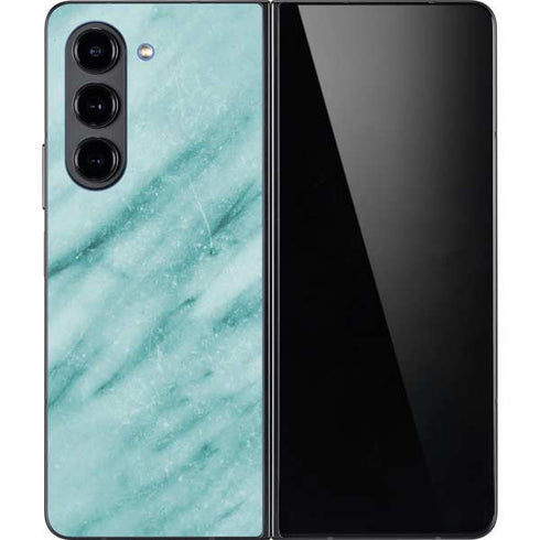 Turquoise Marble Galaxy Z Fold5 5G Skin