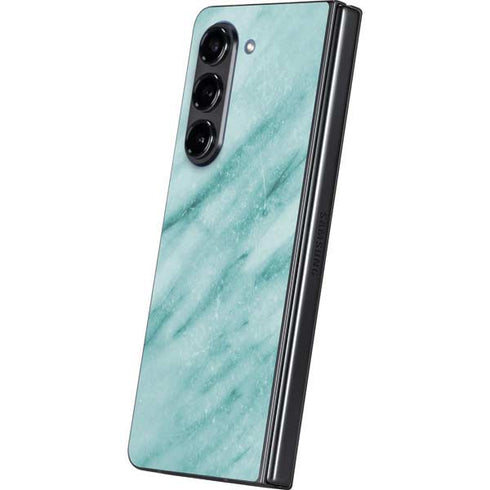 Turquoise Marble Galaxy Z Fold5 5G Skin