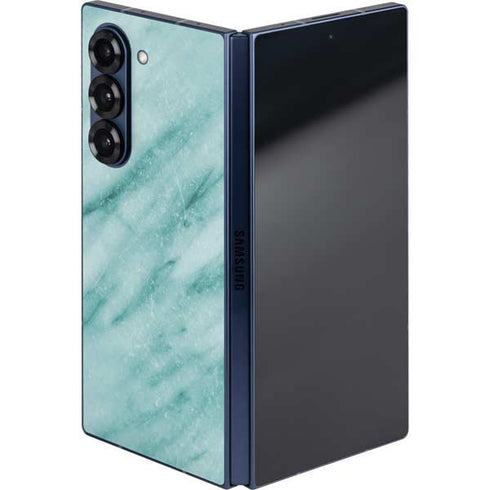Turquoise Marble Galaxy Z Fold6 Skin