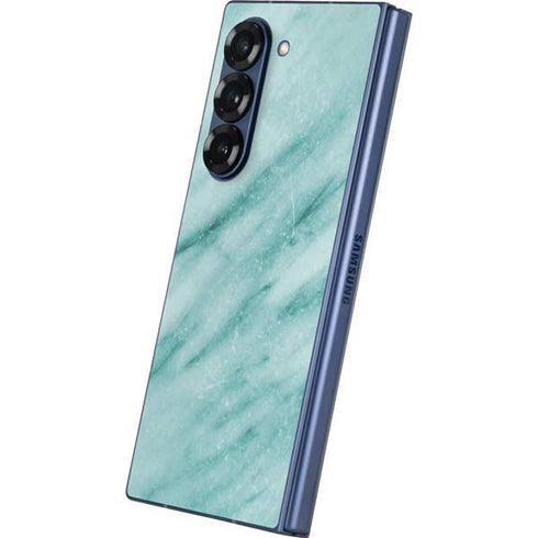 Turquoise Marble Galaxy Z Fold6 Skin