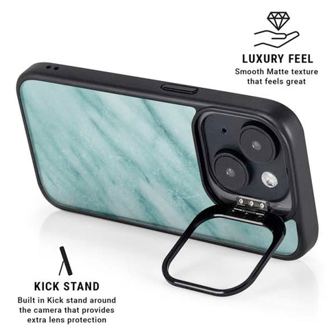 Turquoise Marble iPhone 13 Kickstand Case