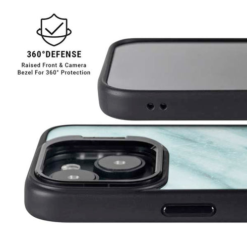 Turquoise Marble iPhone 13 Kickstand Case