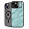 Turquoise Marble iPhone 14 Kickstand Case