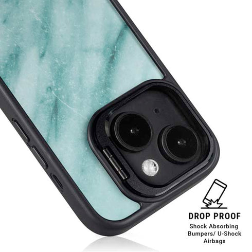 Turquoise Marble iPhone 14 Kickstand Case
