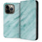 Turquoise Marble iPhone 14 Pro Folio Case