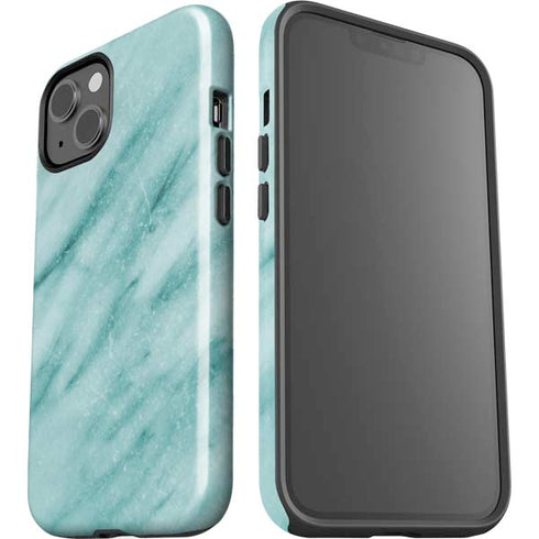 Turquoise Marble iPhone 15 Impact Case