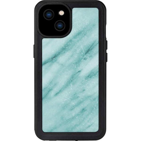 Turquoise Marble iPhone 15 Plus Waterproof Case