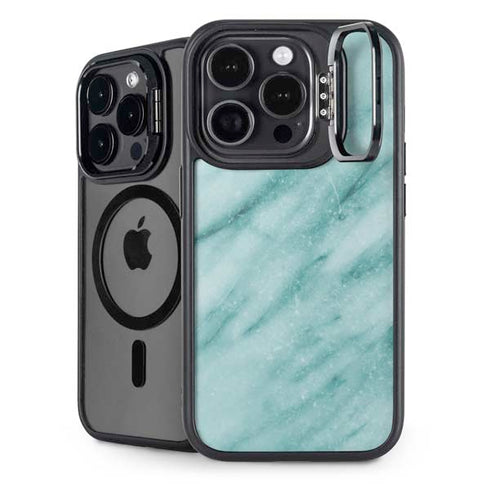 Turquoise Marble iPhone 15 Pro Max Kickstand Case
