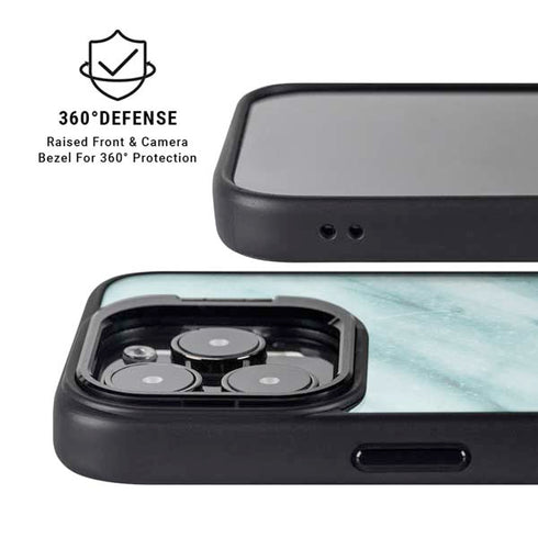 Turquoise Marble iPhone 15 Pro Max Kickstand Case