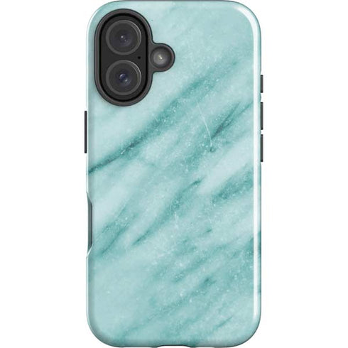 Turquoise Marble iPhone 16 Impact Case