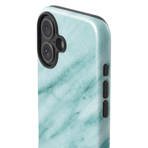 Turquoise Marble iPhone 16 Plus Impact Case