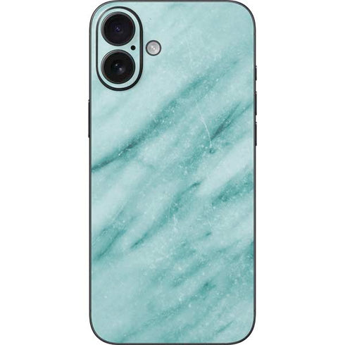 Turquoise Marble iPhone 16 Plus Skin