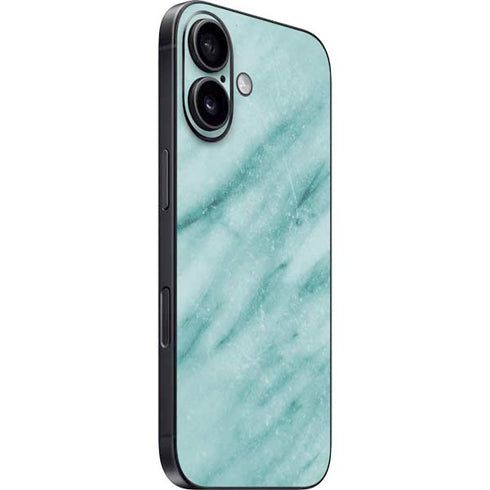 Turquoise Marble iPhone 16 Plus Skin