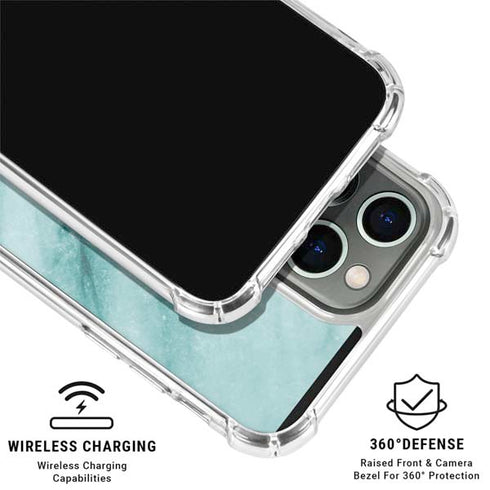 Turquoise Marble iPhone 16 Pro Clear Case