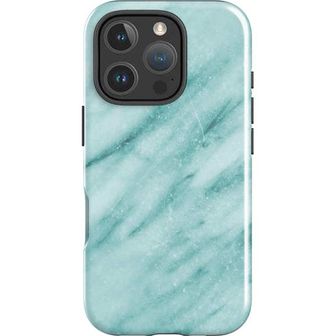 Turquoise Marble iPhone 16 Pro Impact Case