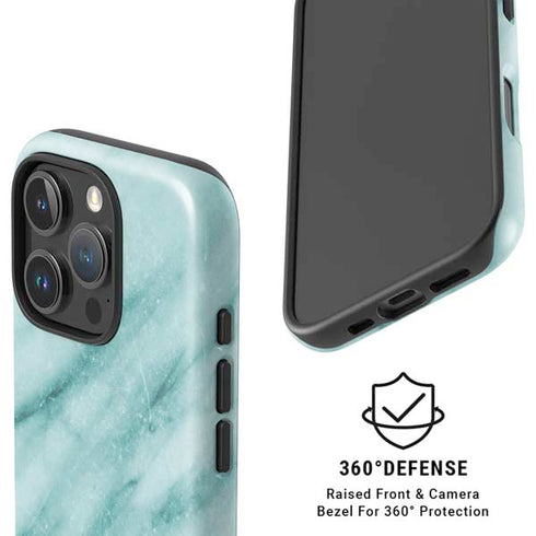 Turquoise Marble iPhone 16 Pro Magsafe Impact Case