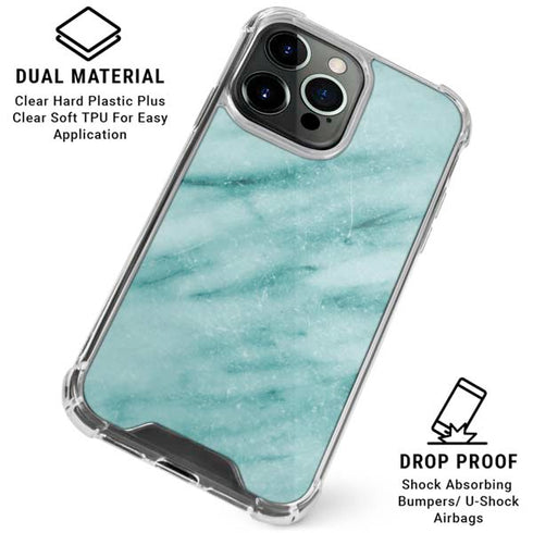 Turquoise Marble iPhone 16 Pro Max Clear Case