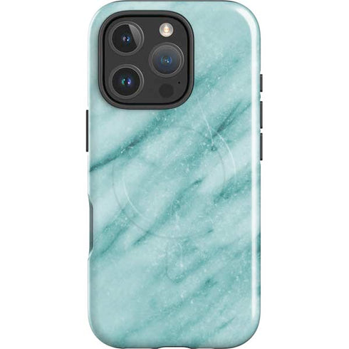 Turquoise Marble iPhone 16 Pro Max Magsafe Impact Case