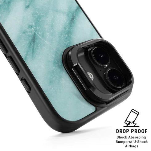 Turquoise Marble iPhone 17 Kickstand Case