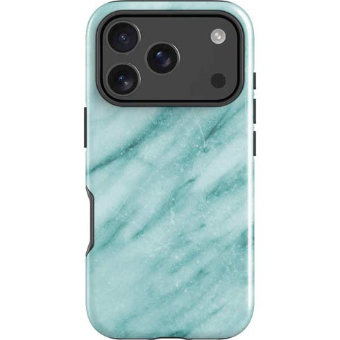 Turquoise Marble iPhone 17 Pro Impact Case