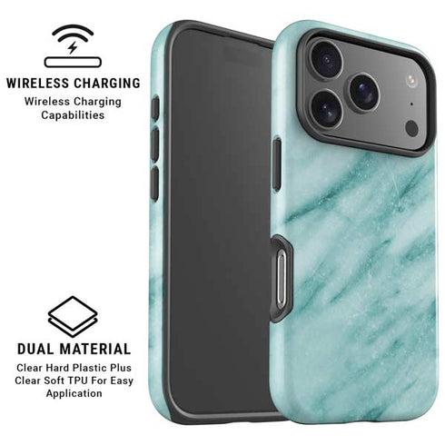 Turquoise Marble iPhone 17 Pro Max Magsafe Impact Case