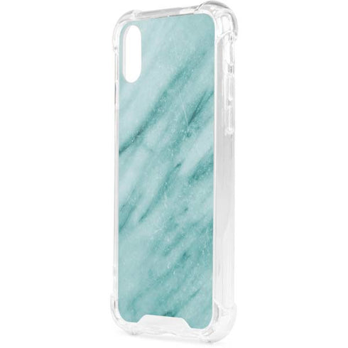 Turquoise Marble iPhone XS Clear Case
