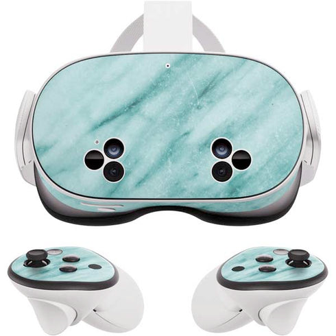 Turquoise Marble Meta Quest 3S Skin