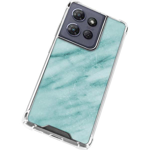 Turquoise Marble Moto G 5G (2025) Clear Case
