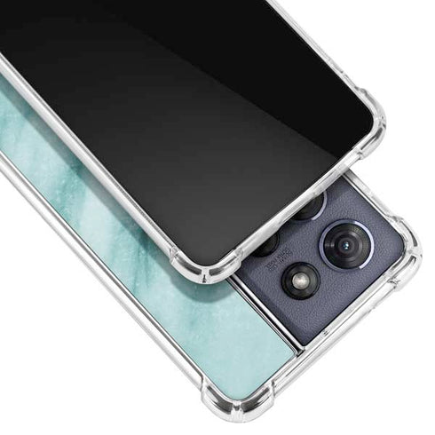 Turquoise Marble Moto G 5G (2025) Clear Case