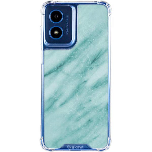 Turquoise Marble Moto G 5G (2024) Clear Case