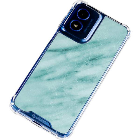 Turquoise Marble Moto G 5G (2024) Clear Case