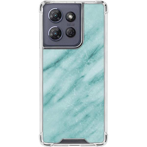 Turquoise Marble Moto G Power 5G (2025) Clear Case
