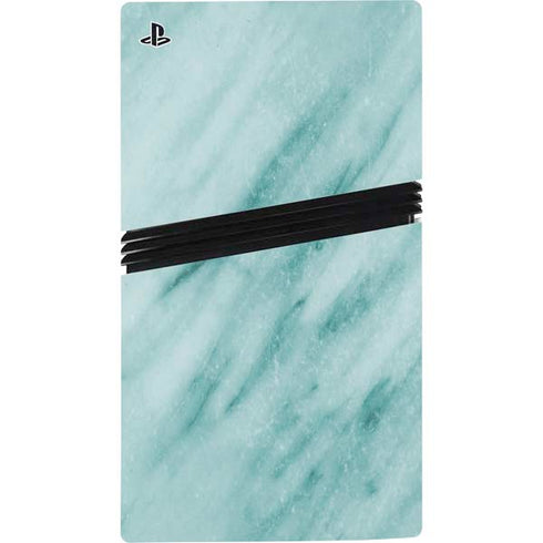 Turquoise Marble PS5 Pro Disk Console Skin