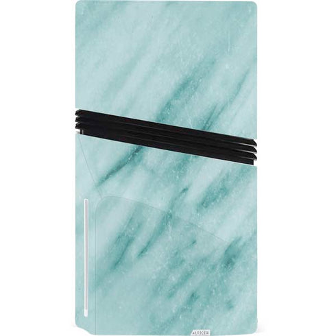 Turquoise Marble PS5 Pro Disk Console Skin